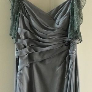 Gray/silver prom or mother of bride or groom gown